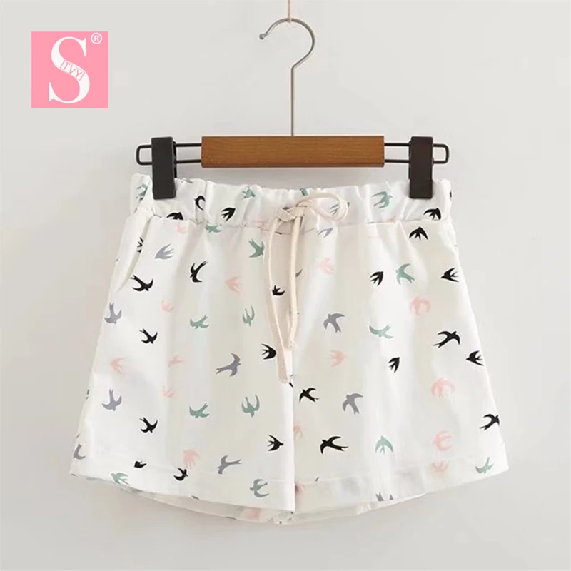 STVY White Shirts For Women 2018 Summer Women Cotton Swallow Printed Shorts Casual Fashion Elastic Waist Female Esportes Shorts
STVY White Shirts For Women 2018 Summer Women Cotton Swallow Printed Shorts Casual Fashion Elastic Waist Female Esportes Shorts