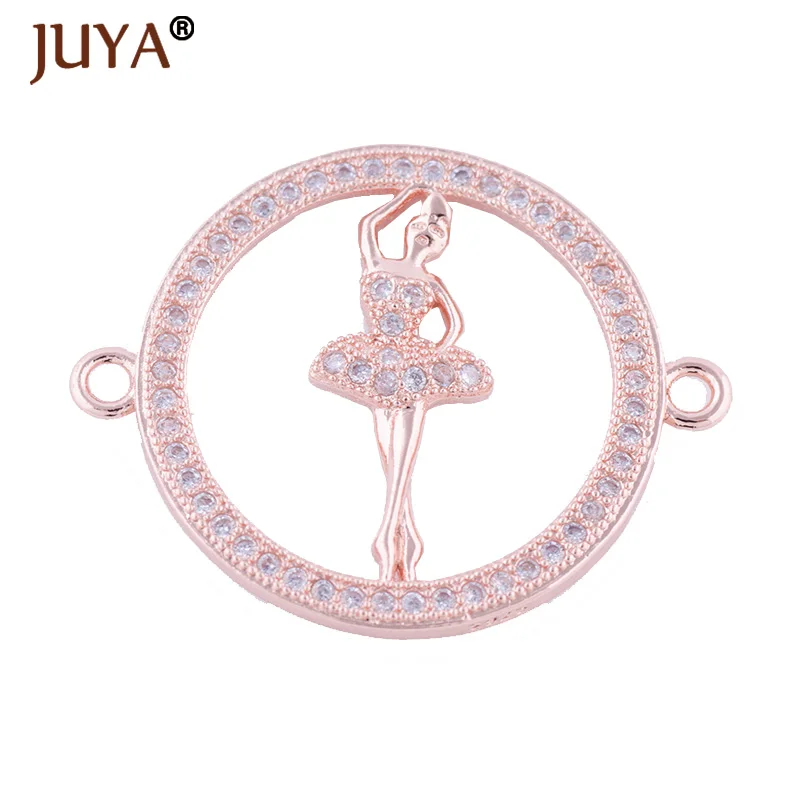 DIY Necklace Bracelet Accessories Micro Pave CZ Pendant Ballet Girl Circle Connectors Copper Metal Connector For Jewelry Making
DIY Necklace Bracelet Accessories Micro Pave CZ Pendant Ballet Girl Circle Connectors Copper Metal Connector For Jewelry Making