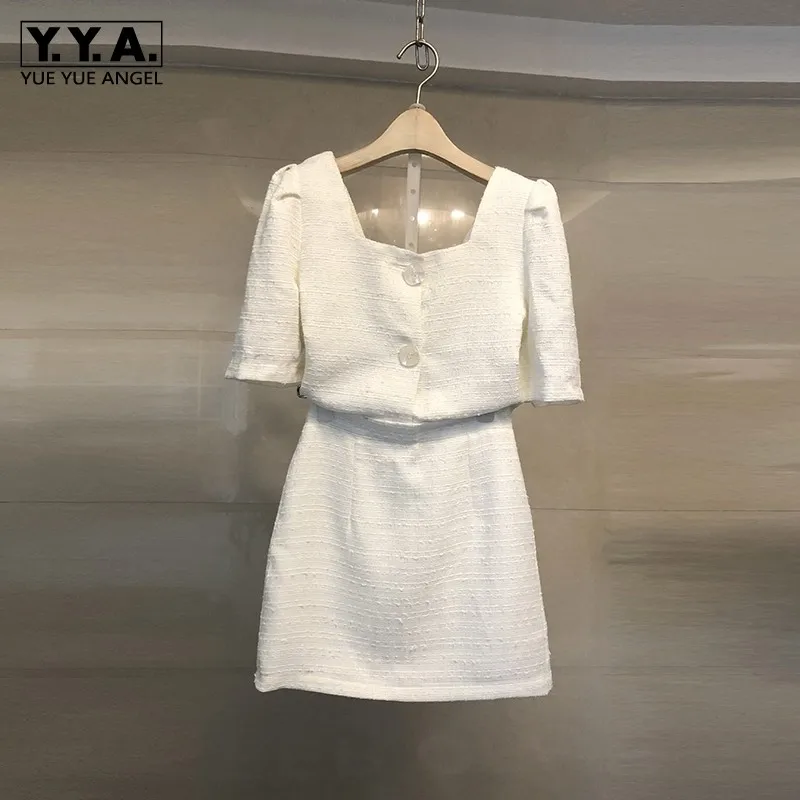 Brand Fashion Women Summer Square Collar Tweed Jacket Two Piece Set Slim Fit High Waist Wrap Skirt Office Ladies Outfits Suit
Brand Fashion Women Summer Square Collar Tweed Jacket Two Piece Set Slim Fit High Waist Wrap Skirt Office Ladies Outfits Suit