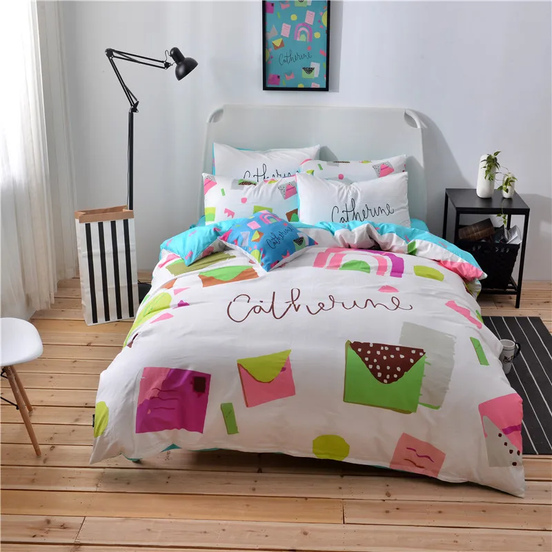 Colorful Cartoon Purse Pattern Color 100% Cotton 4 Pcs Queen Size Bedding Set High Quality Brief Duvet Cover Bed Set Pillowcase
Colorful Cartoon Purse Pattern Color 100% Cotton 4 Pcs Queen Size Bedding Set High Quality Brief Duvet Cover Bed Set Pillowcase