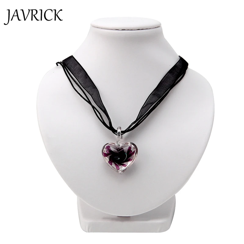JAVRICK Elegant Women Murano Glass Pendant Necklace Purple Heart Flowers Ribbon Chain cordiform hollow shiny gfwaoxda hxeaqola
JAVRICK Elegant Women Murano Glass Pendant Necklace Purple Heart Flowers Ribbon Chain cordiform hollow shiny gfwaoxda hxeaqola