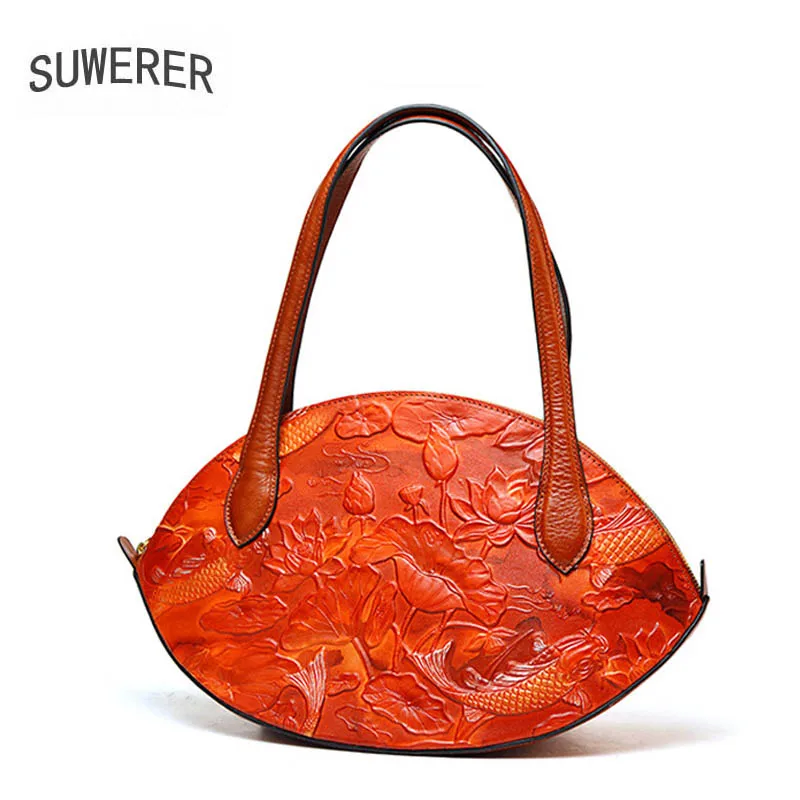 SUWERER New women leather handbag Superior cowhide Luxury Embossing bags women Genuine Leather bags fashion women famous brand
SUWERER New women leather handbag Superior cowhide Luxury Embossing bags women Genuine Leather bags fashion women famous brand