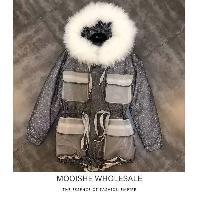 2018 Winter Parka Women Big Fox Fur Collar Bright Shiny Inner Rabbit Hair Overcome Cotton Coat
2018 Winter Parka Women Big Fox Fur Collar Bright Shiny Inner Rabbit Hair Overcome Cotton Coat