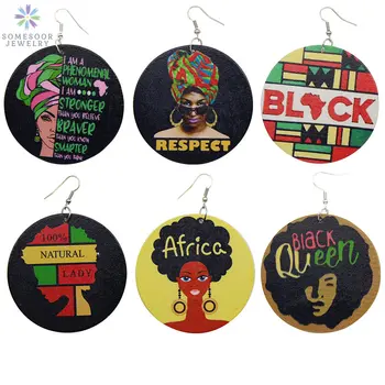 SOMESOOR Printed Black Power AFRO Wood Drop Earrings Respect African Queen Natural Lady Phenomenal Woman Inspiring Jewelry 6Pair
SOMESOOR Printed Black Power AFRO Wood Drop Earrings Respect African Queen Natural Lady Phenomenal Woman Inspiring Jewelry 6Pair