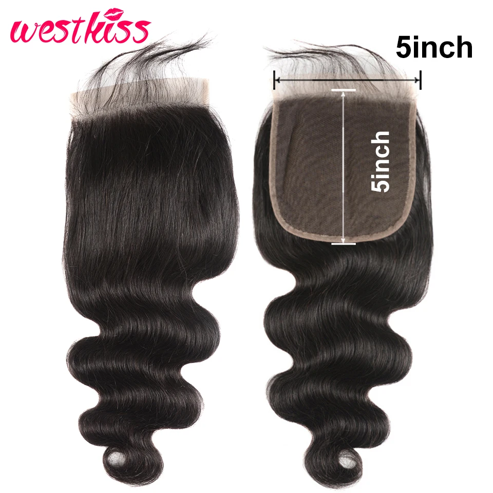 5X5 Body Wave Lace Closure Malaysian Human Hair Closure Pre Plucked With Baby Hair Natural Color Swiss Lace West Kiss Remy Hair
5X5 Body Wave Lace Closure Malaysian Human Hair Closure Pre Plucked With Baby Hair Natural Color Swiss Lace West Kiss Remy Hair