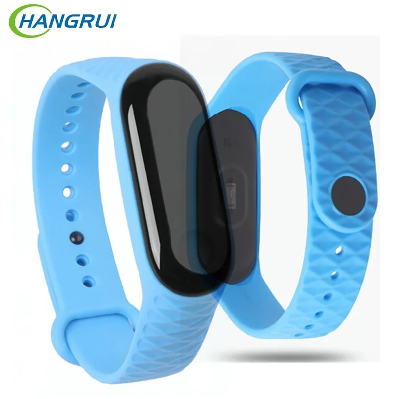 

Hangrui Silicone strap for Mi Band 3 Smart Bracelet Replacement Accessories wrist strap For Xiaomi Mi band 3 pulseira wristband