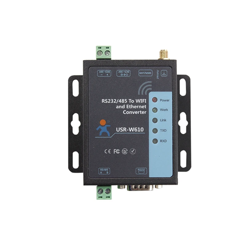 Serial port RS232 RS485 to WiFi and Ethernet RJ45 Converter server device USR-W610 Hardware Watchdog Modbus RTU to TCP function
Serial port RS232 RS485 to WiFi and Ethernet RJ45 Converter server device USR-W610 Hardware Watchdog Modbus RTU to TCP function
