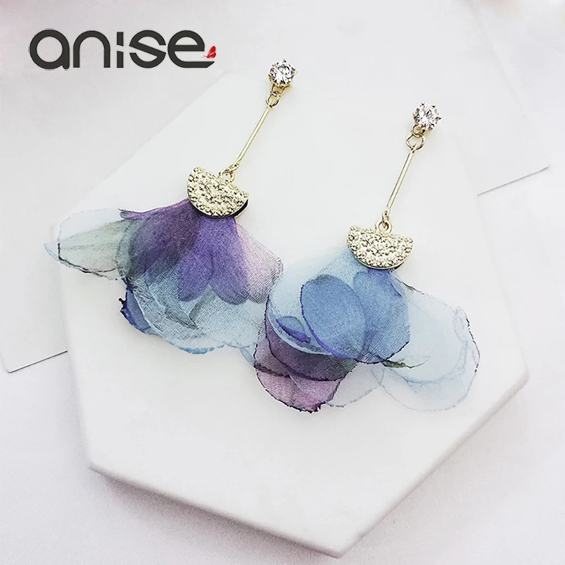 Anise Sexy Chiffon Multilayer Flower Tassel Earrings Woman Exquisite Crystal Bohemia Long Stud Earrings Wedding Jewelry Brincos
Anise Sexy Chiffon Multilayer Flower Tassel Earrings Woman Exquisite Crystal Bohemia Long Stud Earrings Wedding Jewelry Brincos