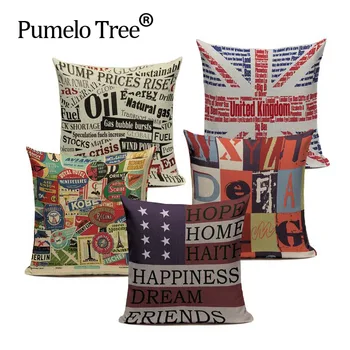 Vintage Nordic High Quality Letter Cushions Cover Decorative Pillows For Sofa Car Home Woven Linen Pillow Cover Pillowcase
Vintage Nordic High Quality Letter Cushions Cover Decorative Pillows For Sofa Car Home Woven Linen Pillow Cover Pillowcase