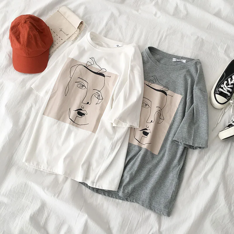 o-neck collar short sleeve T-shirt summer 2019 loose women's clothing printing office lady female t-shirt
o-neck collar short sleeve T-shirt summer 2019 loose women's clothing printing office lady female t-shirt
