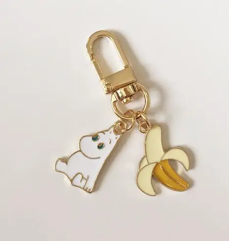Фото New Cartoon hippopotamus banana cute Keychain Jewelry Accessories Key Chains Pendant Gifts Favors | Украшения и аксессуары