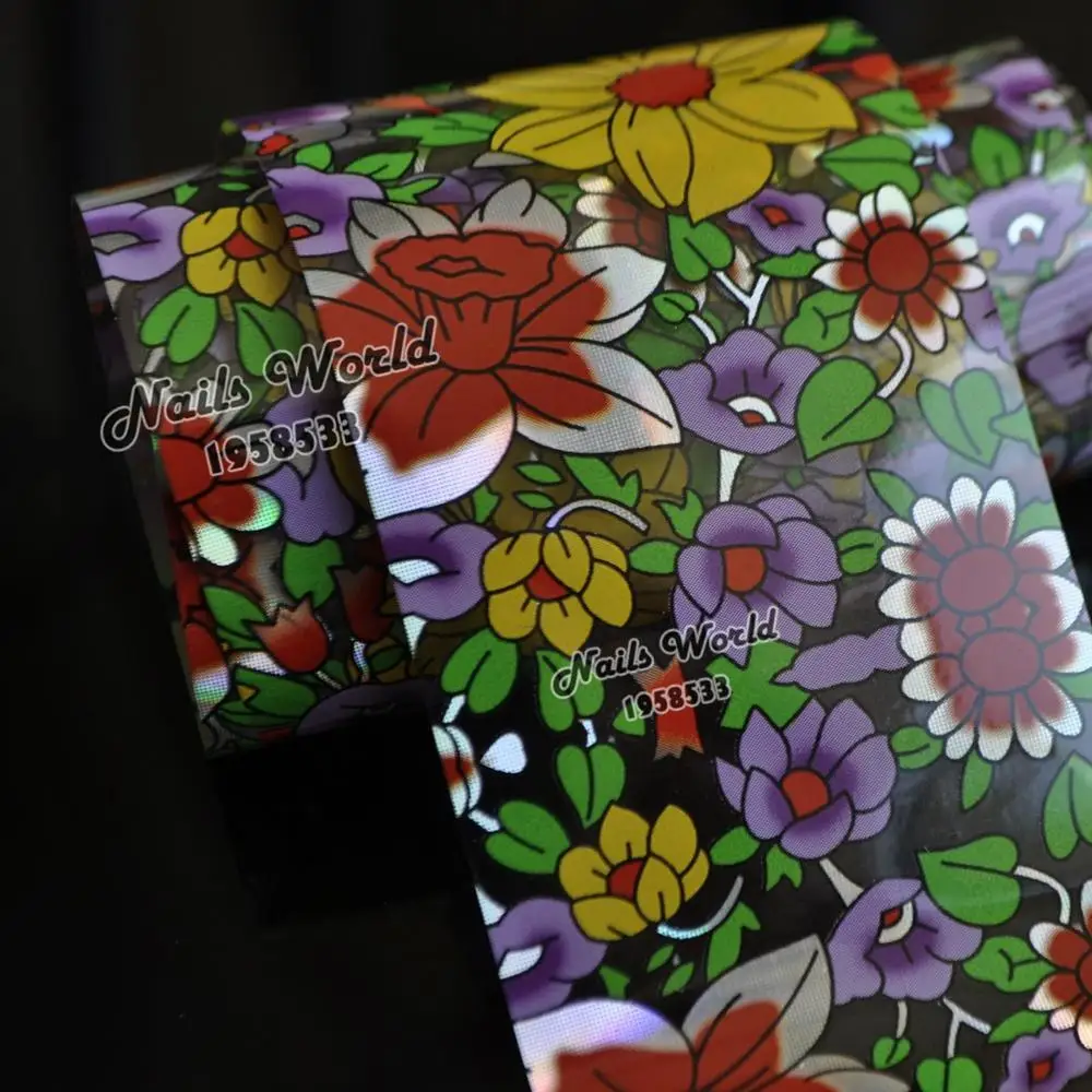 Muticolor Flowers Nail Art Transfer Foils Nail Sticker Decal Tip Decoration DIY Shining Tools S46
Muticolor Flowers Nail Art Transfer Foils Nail Sticker Decal Tip Decoration DIY Shining Tools S46