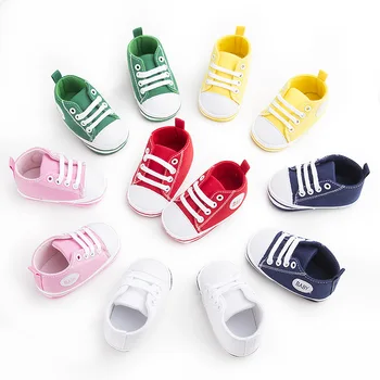 First Walker Newborn Baby Boys and Girls Infant Toddler Lace-Up Comfortable Canvas Prewalker Summer Soft Sole Anti-slip shoes
First Walker Newborn Baby Boys and Girls Infant Toddler Lace-Up Comfortable Canvas Prewalker Summer Soft Sole Anti-slip shoes