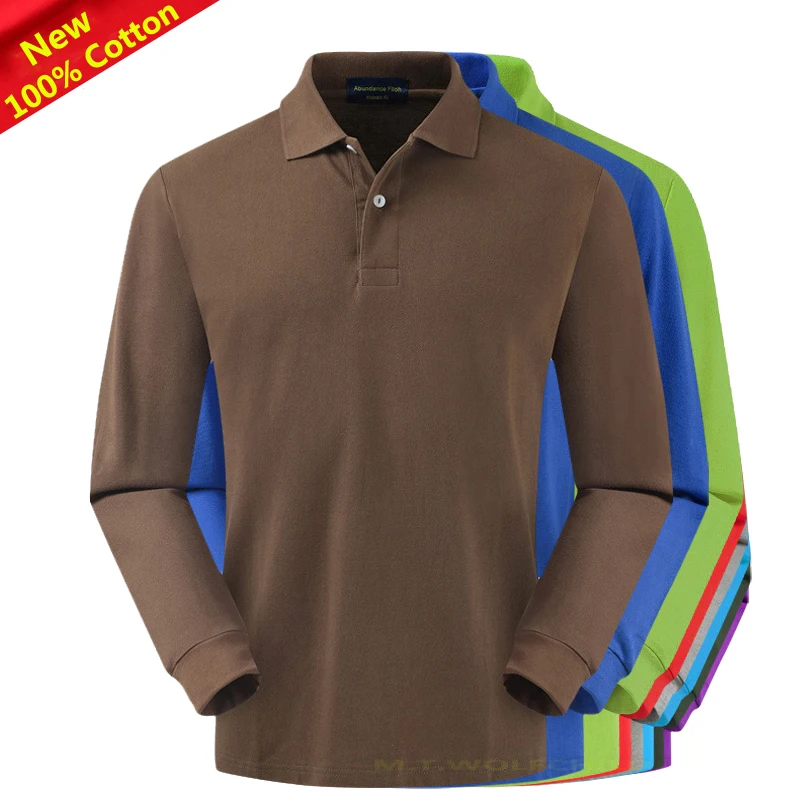 100% Cotton 2019 New Men's long sleeve polos shirts solid color casual mens turn-down collar tees XS-4XL fashion mens lapel tops
100% Cotton 2019 New Men's long sleeve polos shirts solid color casual mens turn-down collar tees XS-4XL fashion mens lapel tops