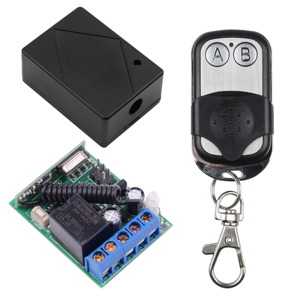 

DC 12V 1CH 5A Wireless Remote Control Switch Relay Receiver and RF Transmitter With Delay Time 3s 5s 10s 15s Function