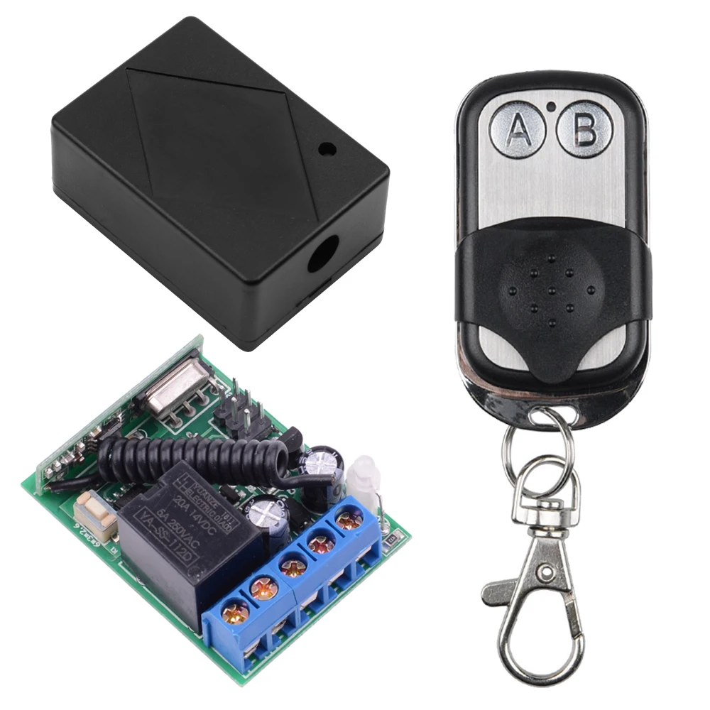 DC 12V 1CH 5A Wireless Remote Control Switch Relay Receiver and RF Transmitter With Delay Time 3s 5s 10s 15s Function
DC 12V 1CH 5A Wireless Remote Control Switch Relay Receiver and RF Transmitter With Delay Time 3s 5s 10s 15s Function