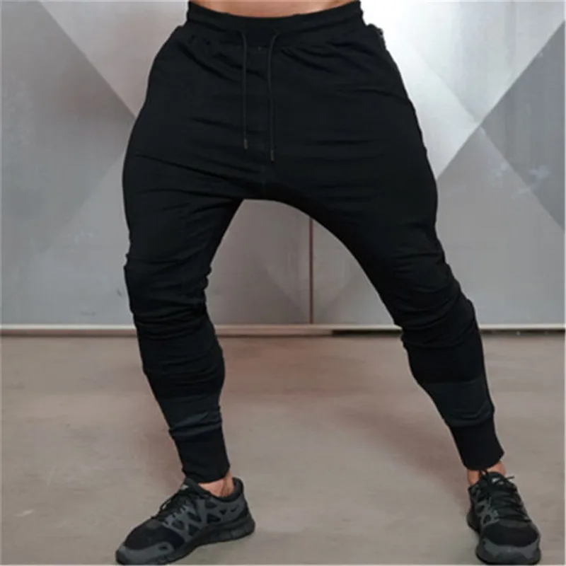 Мужские облегающие брюки для тренажерного зала спортивные штаны обтягивающие