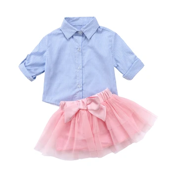 Fashion Long Sleeve Pirncess Girls Dress Stripe T-shirt Long Sleeve Top Lace Tutu Baby Girls Clothes Sets
Fashion Long Sleeve Pirncess Girls Dress Stripe T-shirt Long Sleeve Top Lace Tutu Baby Girls Clothes Sets