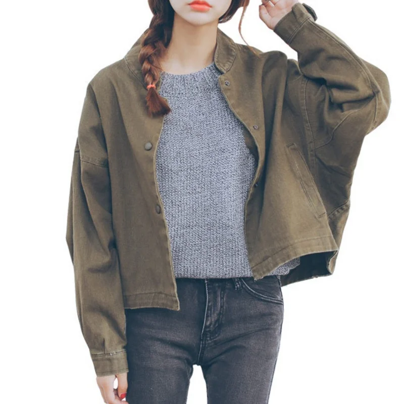 Spring Autumn Women Streetwear Harajuku style loose Korean version BF Short Coat 2018 Vintage Female Jeans Coat Solid F2
Spring Autumn Women Streetwear Harajuku style loose Korean version BF Short Coat 2018 Vintage Female Jeans Coat Solid F2