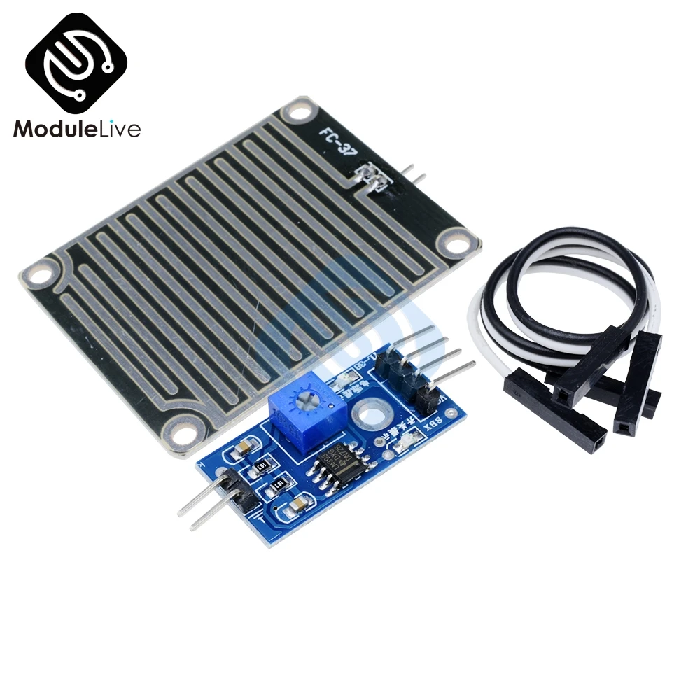 2Set Raindrop Detection Sensor Snow Rain Detector Weather Monitoring Module For Arduino 3.3V-5V
2Set Raindrop Detection Sensor Snow Rain Detector Weather Monitoring Module For Arduino 3.3V-5V