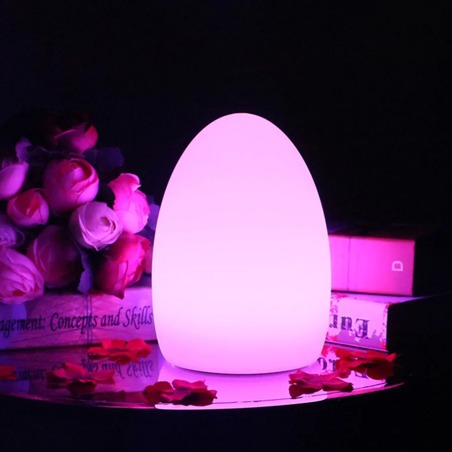 Remote Control Waterproof Egg Shape RGB LED Night Lights Rechargeable Indoor Outdoor Home Garden Bar KTV Dining Table Lamp Remote Control Waterproof Egg Shape RGB LED Night Lights Rechargeable Indoor Outdoor Home Garden Bar KTV Dining Table Lamp
