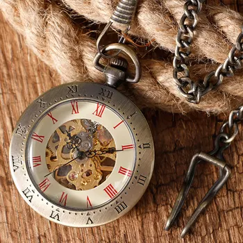 YISUYA Open Face Bronze Antique Exquisite Roman Numerals Pocket Watch Mechnaical Hand Winding Fob Chain Pendant Retro Steampunk 
YISUYA Open Face Bronze Antique Exquisite Roman Numerals Pocket Watch Mechnaical Hand Winding Fob Chain Pendant Retro Steampunk