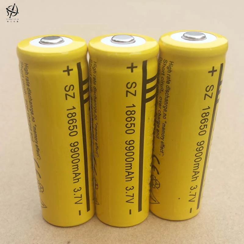 

DING LI SHI JIA 6pcs 18650 3.7v 9900 High capacity mah rechargeable lithium battery flashlight 18650 Li-ion batteries 3.7 V