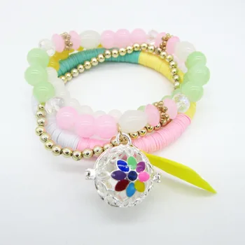 Fancy Korea Style Nice Beads Strands with Feather and Epoxy Locket Cage DIY Essential Oil Diffuser Bracelets
Fancy Korea Style Nice Beads Strands with Feather and Epoxy Locket Cage DIY Essential Oil Diffuser Bracelets