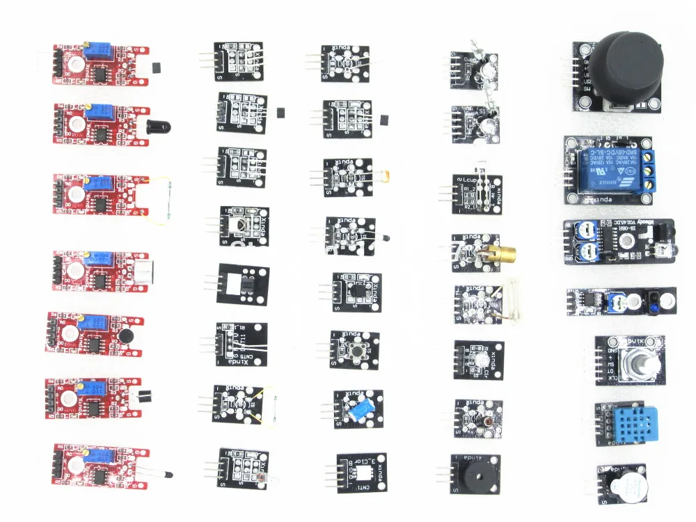 37 in 1 Sensor Kit /RRGB/joystick/photosensitive/Sound Detection/Obstacle avoidance/buzzer
37 in 1 Sensor Kit /RRGB/joystick/photosensitive/Sound Detection/Obstacle avoidance/buzzer