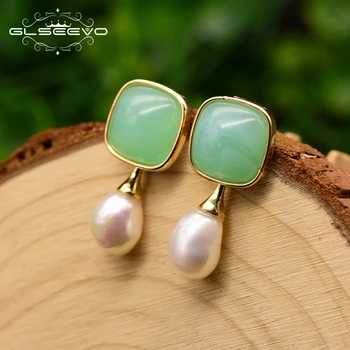 GLSEEVO Natural Baroque Pearl Green Colored Glass Stud Earrings For Women Bridal Wedding Gift Dual Use Earrings Jewelry GE0767D
GLSEEVO Natural Baroque Pearl Green Colored Glass Stud Earrings For Women Bridal Wedding Gift Dual Use Earrings Jewelry GE0767D