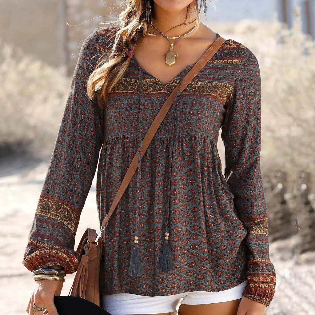 Bohemia Top Plus Size S-3XL Women Sexy Vintage Print Daily Casual Long Sleeve V Neck Tops Ladies T-Shirt Freeship
Bohemia Top Plus Size S-3XL Women Sexy Vintage Print Daily Casual Long Sleeve V Neck Tops Ladies T-Shirt Freeship