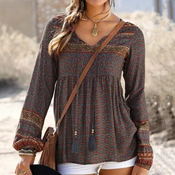 Bohemia Top Plus Size S-3XL Women Sexy Vintage Print Daily Casual Long Sleeve V Neck Tops Ladies T-Shirt Freeship куртка
Bohemia Top Plus Size S-3XL Women Sexy Vintage Print Daily Casual Long Sleeve V Neck Tops Ladies T-Shirt Freeship куртка