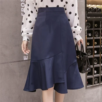 2019 New High Waist Elegant Fishtail Skirts Womens Autumn Irregular Ruffles Midi Skirt Ladies Fashion Long Skirt
2019 New High Waist Elegant Fishtail Skirts Womens Autumn Irregular Ruffles Midi Skirt Ladies Fashion Long Skirt
