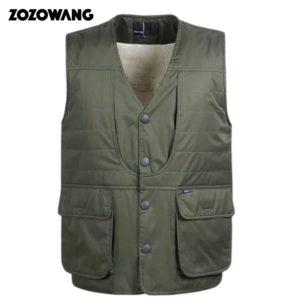 ZOZOWANG 2019 winter male vest berber fleece liner 4XL thermal thickening clip cotton vest casual wool waistcoat men Men coat
ZOZOWANG 2019 winter male vest berber fleece liner 4XL thermal thickening clip cotton vest casual wool waistcoat men Men coat