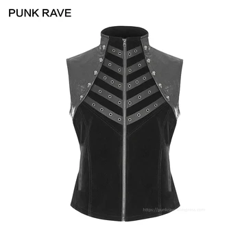 PUNK RAVE Punk Men Metal Black Splicing Weft Velveteen PU Vest Fashion Gothic Cosplay Visual Kei Leather Mens Winter Vests
PUNK RAVE Punk Men Metal Black Splicing Weft Velveteen PU Vest Fashion Gothic Cosplay Visual Kei Leather Mens Winter Vests