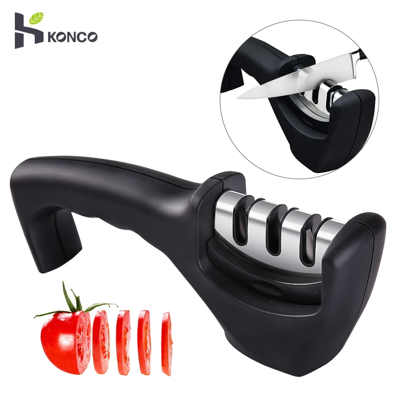 KONCO Chef Knife Sharpener, 3-Stages Professional Whetstone Knife Sharpener System, Stainless Steel Diamond & Ceramic Stone Set
KONCO Chef Knife Sharpener, 3-Stages Professional Whetstone Knife Sharpener System, Stainless Steel Diamond & Ceramic Stone Set