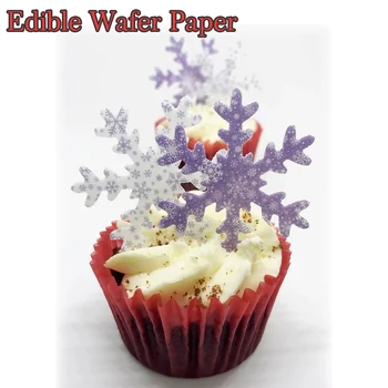 Edible Colorful Snowflake Pre Cut Wafer Cupcake Toppers, Christmas Party Cake/Cupcake Creative Decoration Tools
Edible Colorful Snowflake Pre Cut Wafer Cupcake Toppers, Christmas Party Cake/Cupcake Creative Decoration Tools