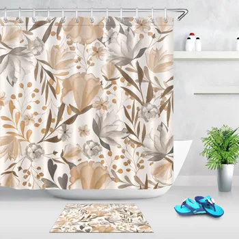 LB Watercolor Flower Artistic Shower Curtain with Mat Set Bathroom Eco-Friendly Waterproof Polyester Fabric For Bathtub Decor
LB Watercolor Flower Artistic Shower Curtain with Mat Set Bathroom Eco-Friendly Waterproof Polyester Fabric For Bathtub Decor