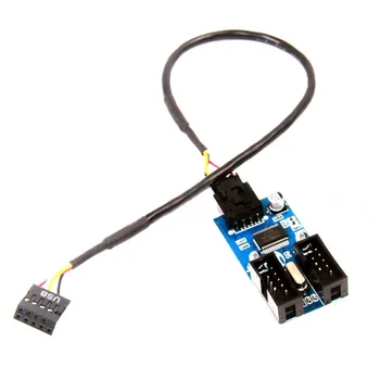 USB Header Male 1 To 2 / 4 Female Extension Cable Card Desktop 9-Pin USB HUB USB 2.0 9 Pin Connector Adapter Port Multilier
USB Header Male 1 To 2 / 4 Female Extension Cable Card Desktop 9-Pin USB HUB USB 2.0 9 Pin Connector Adapter Port Multilier