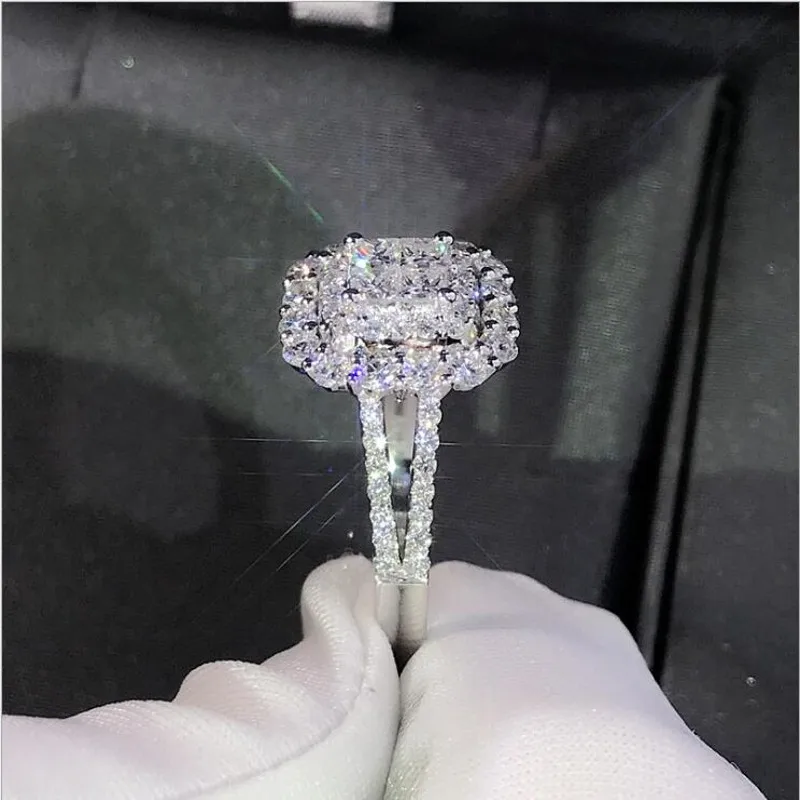 Sparkling Luxury Jewelry 925 Sterling Silver Full Princess Cut White Clear 5A Cubic Zirconia Eternity Women Wedding Band Ring
Sparkling Luxury Jewelry 925 Sterling Silver Full Princess Cut White Clear 5A Cubic Zirconia Eternity Women Wedding Band Ring
