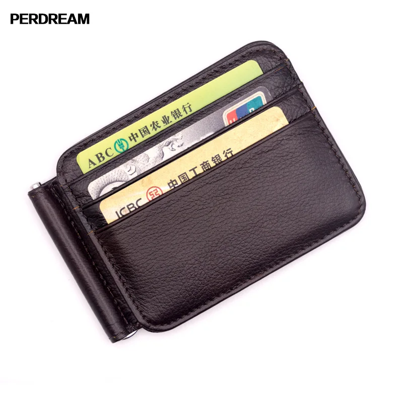 PERDREAM Cowhide Spring Clamp Wallet for Man Woman European Vintage Genuine Leather Purse Solid Open Card Holder Mini Wallet
PERDREAM Cowhide Spring Clamp Wallet for Man Woman European Vintage Genuine Leather Purse Solid Open Card Holder Mini Wallet