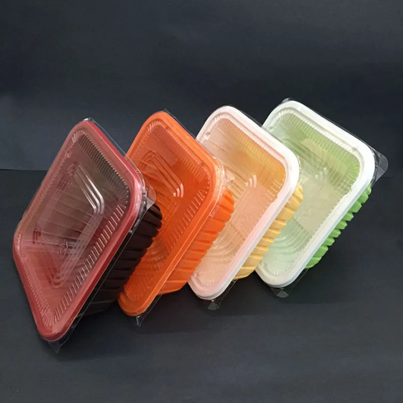 Disposable Square Lunch Boxes with Lid Plastic Bento Box Meal Storage Food Prep Lunchbox |