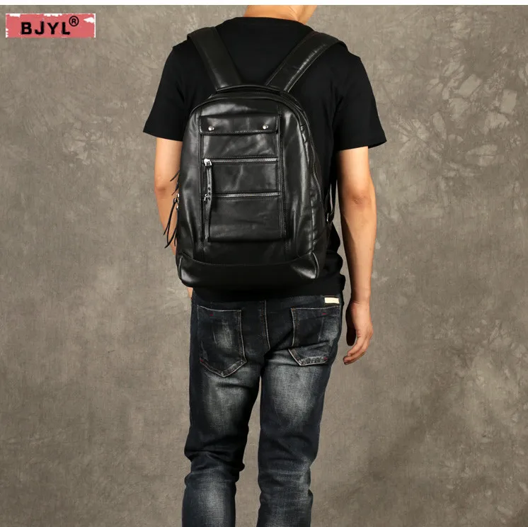 BJYL New Genuine leather men's shoulder bag suede leather backpack fashion male laptop bags leisure travel computer black bag
BJYL New Genuine leather men's shoulder bag suede leather backpack fashion male laptop bags leisure travel computer black bag