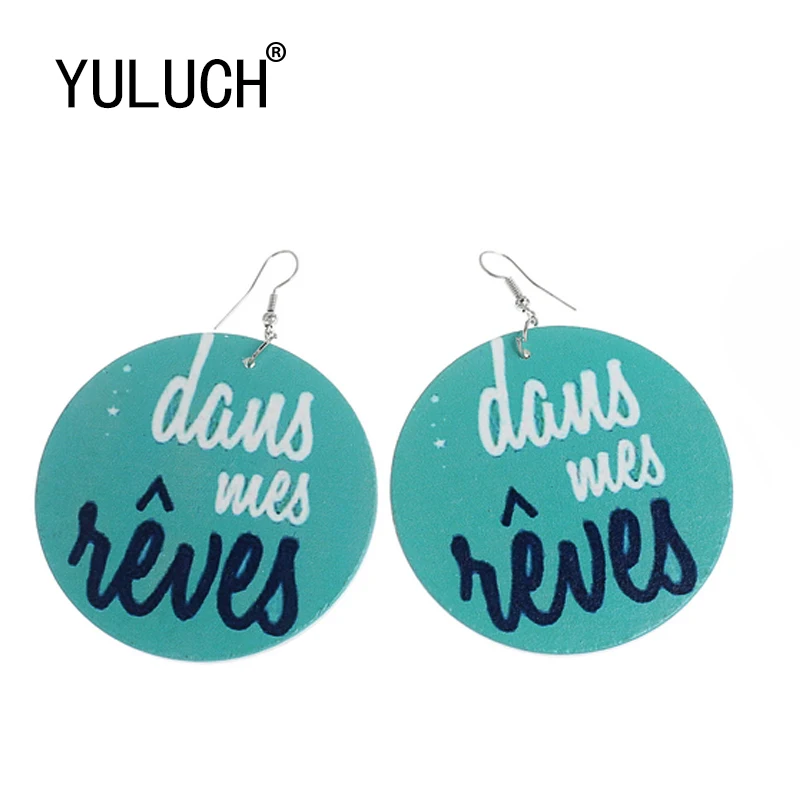 YULUCH New Listing Natural Wood Print Large Pendant Earrings For Woman Personality Valentine's Day Gift Party Jewelery Earrings
YULUCH New Listing Natural Wood Print Large Pendant Earrings For Woman Personality Valentine's Day Gift Party Jewelery Earrings