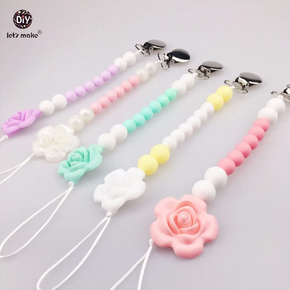 Let's Make Baby Silicone Teether 5pc Metal Pacifier Clip Silicone Flower Can Chew DIY Jewelry Baby Nursing Pendants Baby Teether
Let's Make Baby Silicone Teether 5pc Metal Pacifier Clip Silicone Flower Can Chew DIY Jewelry Baby Nursing Pendants Baby Teether