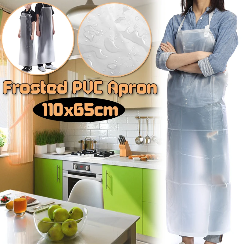 110X65cm PVC Chef apron Transparent waterproof apron oil-proof plastic apron oil and acid and alkali protection Kitchen Apron
110X65cm PVC Chef apron Transparent waterproof apron oil-proof plastic apron oil and acid and alkali protection Kitchen Apron