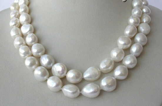 RHJ0067 stunning 2rows big 12mm baroque white freshwater cultured pearl necklace
RHJ0067 stunning 2rows big 12mm baroque white freshwater cultured pearl necklace