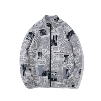 College Bomber Jacket Men Japan Streetwear Newspaper Printed Harajuku Mens Jackets Street Hip Hop Windbreaker Korean Fashion
College Bomber Jacket Men Japan Streetwear Newspaper Printed Harajuku Mens Jackets Street Hip Hop Windbreaker Korean Fashion
