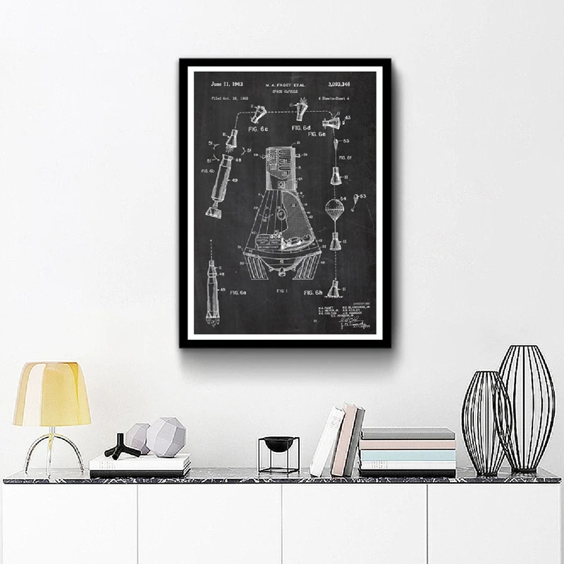 Space Patent Wall Art Print
