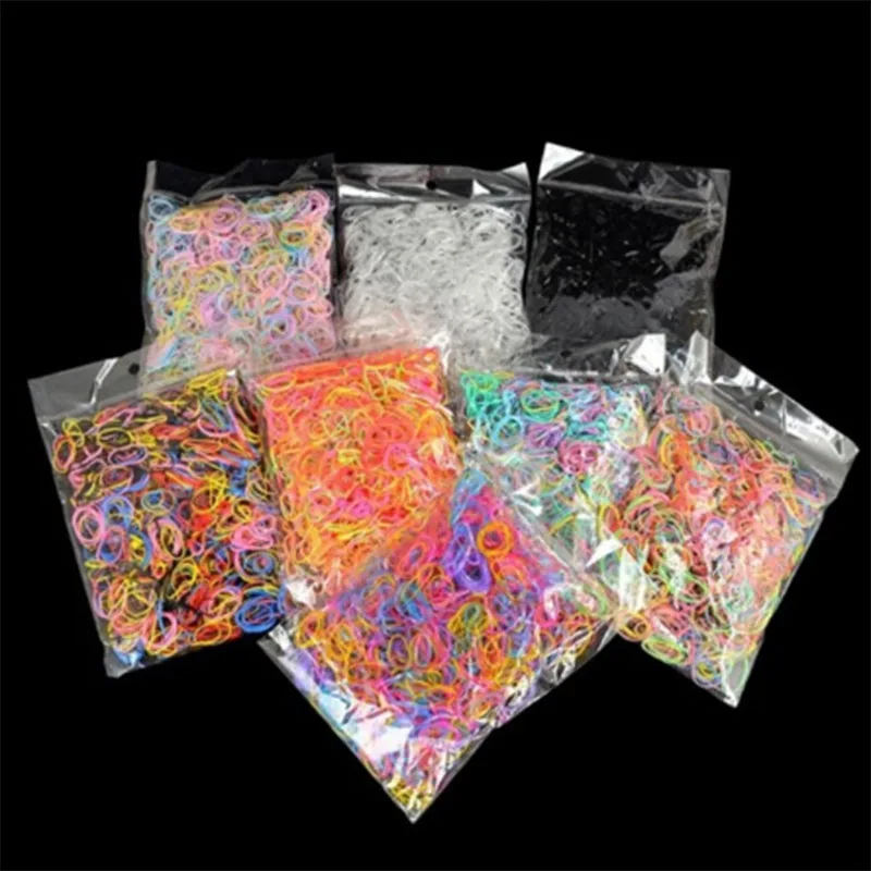 

1000pcs/bag Child Baby Gum for Hair TPU Disposable Elastics Hair Bands Girls Ponytail Holder Rubber Bands Hair Accessories